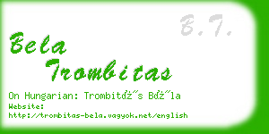 bela trombitas business card